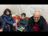 Report TV -Rama e Veliaj urojnë gëzuar familjen në çadër: Brenda marsit do keni shtëpinë tuaj