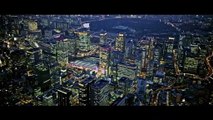 Aerial Night View of Tokyo and Yokohama, Japan