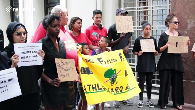 South African anti-apartheid group protests controversial Indian citizenship bill