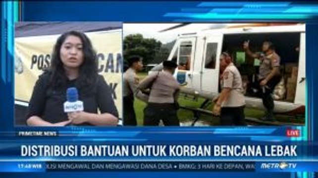 Distribusi Bantuan Korban Banjir Lebak Melalui Jalur Udara