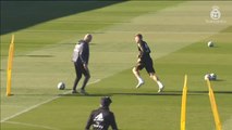 El Real Madrid entrena antes de viajar a Arabia Saudí
