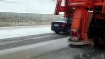 Kastamonu-Ankara karayolunda sürücüler kar yağışına hazırlıksız yakalandı