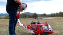 STUNNING RC BELL-205 UH-1D SCALE MODEL TURBINE HELICOPTER FLIGHT DEMONSTRATION