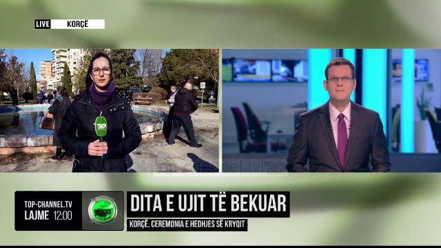 Dita e Ujit të Bekuar/ Korçë, ceremonia e hedhjes së kryqit