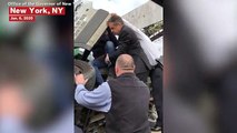 New York Governor Cuomo Comes Upon Accident On Highway