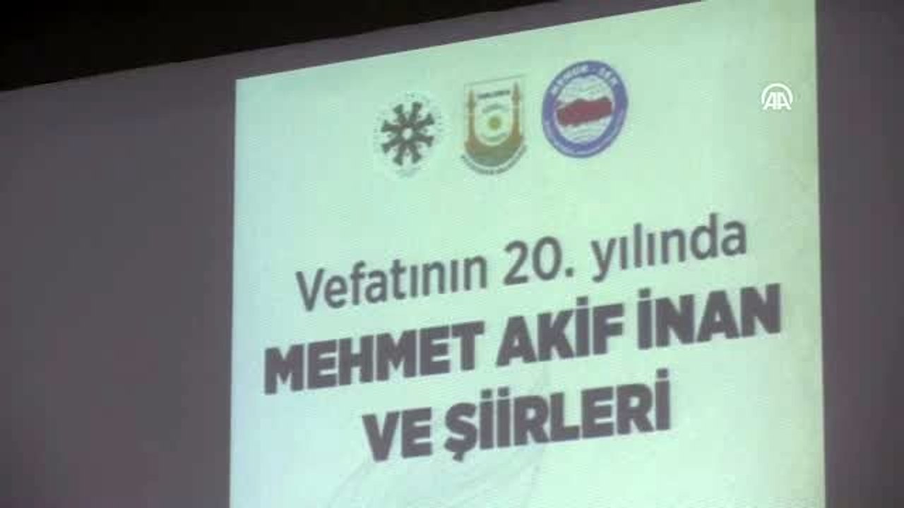 "Kudüs şairi" Mehmet Akif İnan, memleketi Şanlıurfa'da anıldı