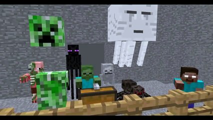 Monster School- Combat - Minecraft Animation
