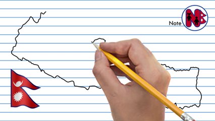 How to Draw Map of Nepal Easy