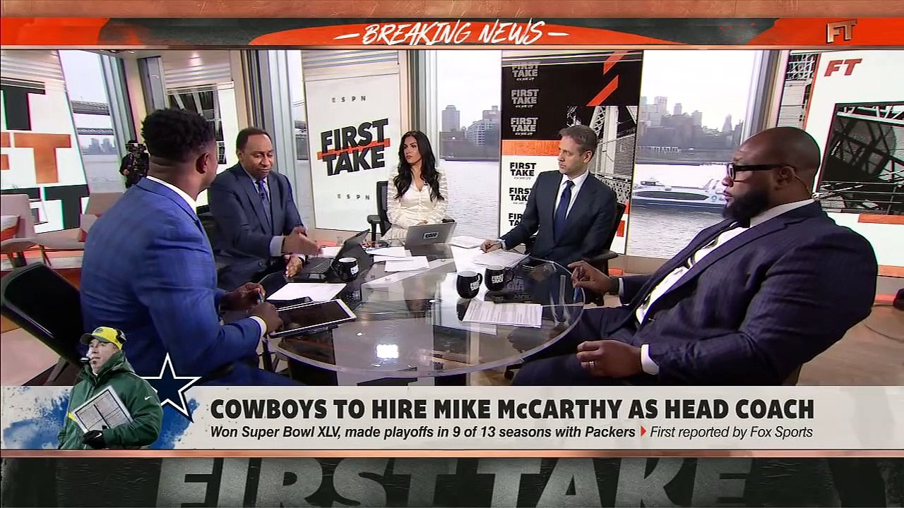 Marcus Spears gets emotional about the Cowboys hiring Mike McCarthy | First Take