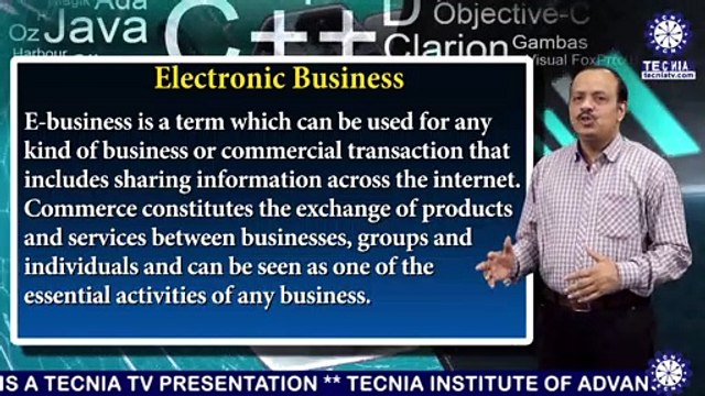 MBA || Dr. ANURANJAN MISHRA || Electronic Business and Electronic Commerce || TIAS || TECNIA TV