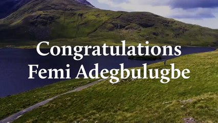 Congratulations Femi Adegbulugbe