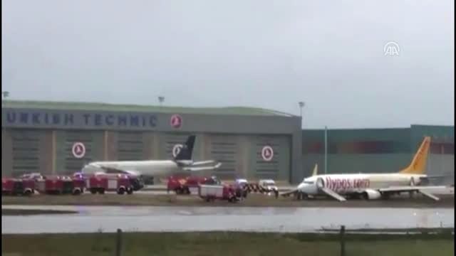 Sabiha Gökçen Havalimanı'nda yolcu uçağı pistten çıktı (2)
