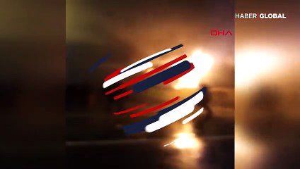 Kadıköy'de belediye otobüsü alev alev yandı