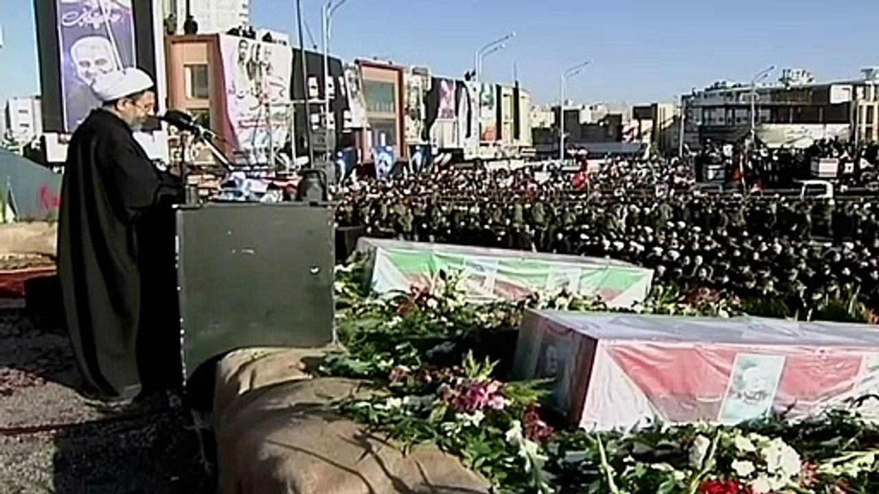 Trauerzeremonie in Soleimanis Heimatstadt vor Beisetzung