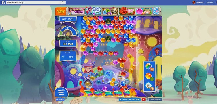 Bubble Witch Saga 2-Level 1879
