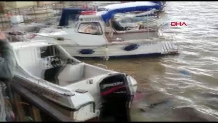 Mersin fırtına nedeniyle 8 yük gemisi, boğsak koyu'na yanaştı tekneler battı