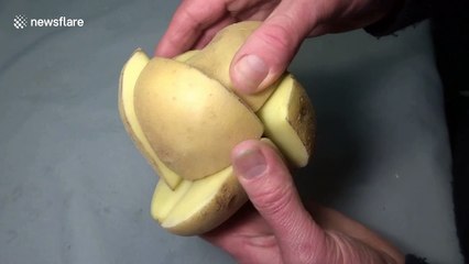 UK puzzle expert transforms potato into functioning Rubik's Cube