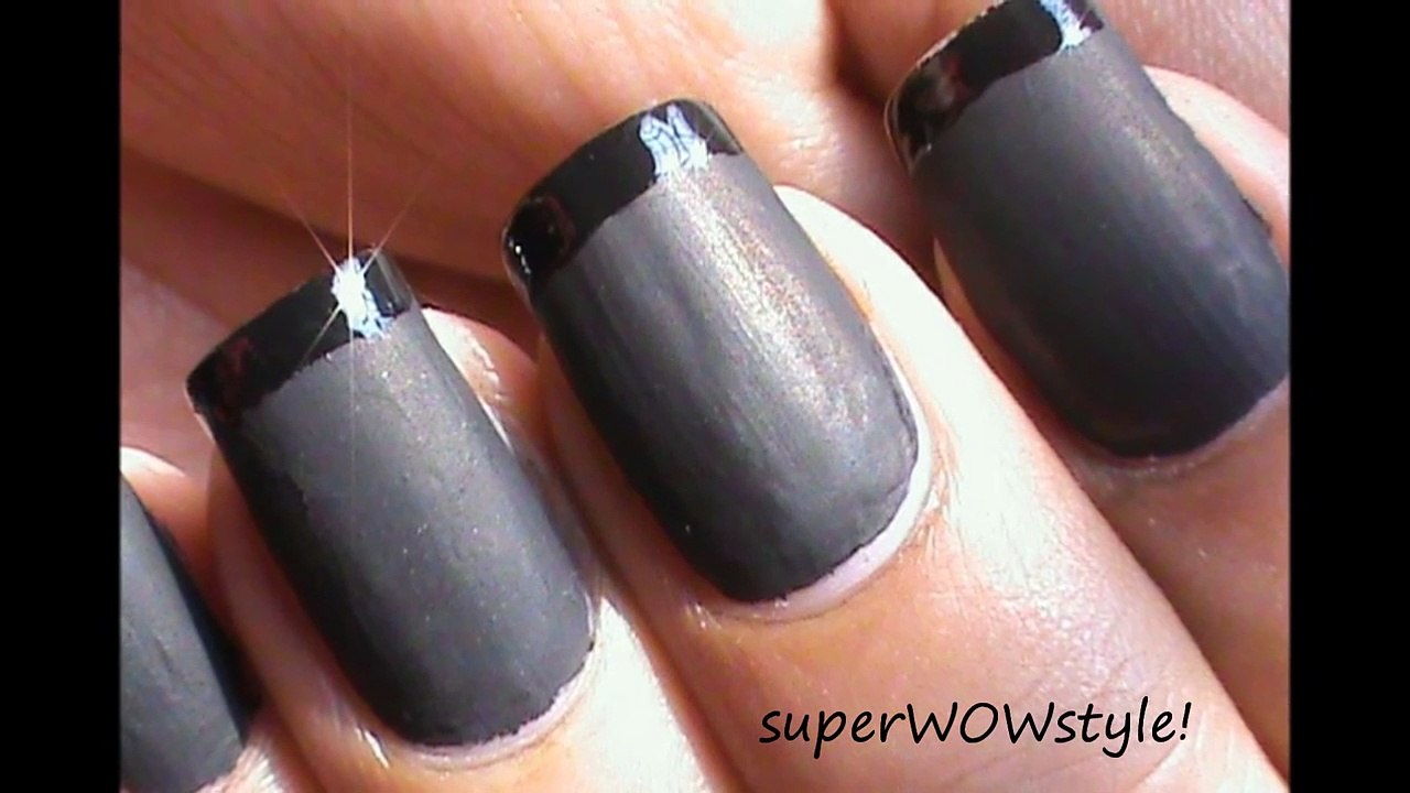 Black Matte Nail Polish Deigns   How to Make Matte Polish at Home
