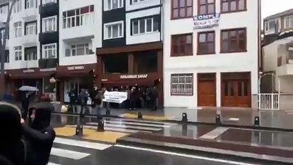 Üsküdar Belediyesi önünde Recep Kılınçarslan eylemi