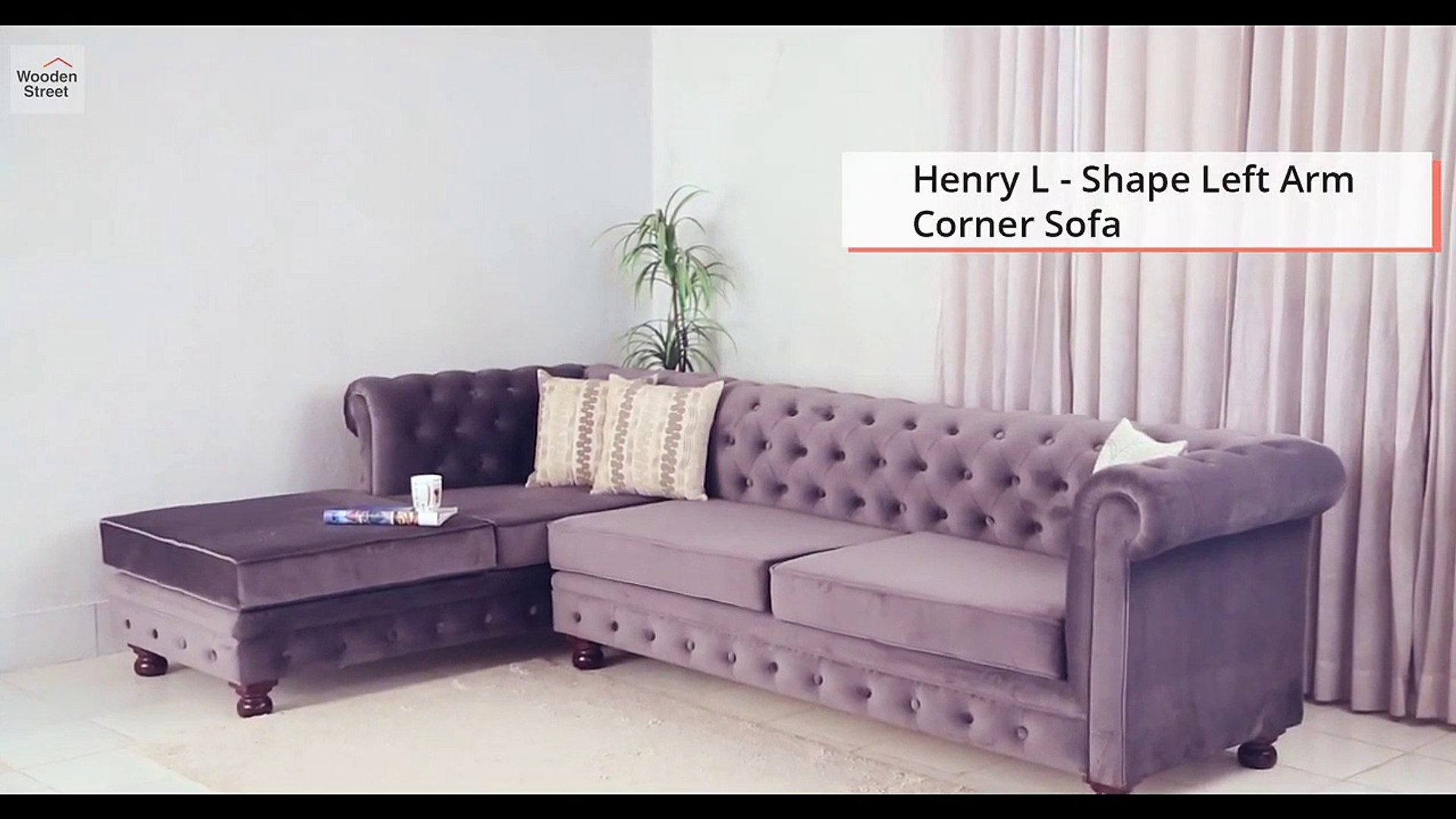 Corner Sofa- Henry L-Shaped Left Arm Corner Sofa Set - Corner Sofa Design  by Wooden Street - video Dailymotion