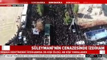 Kirman'da yoğun kalabalık... Süleymani'nin cenazesinde izdiham çıktı: 35 ölü!