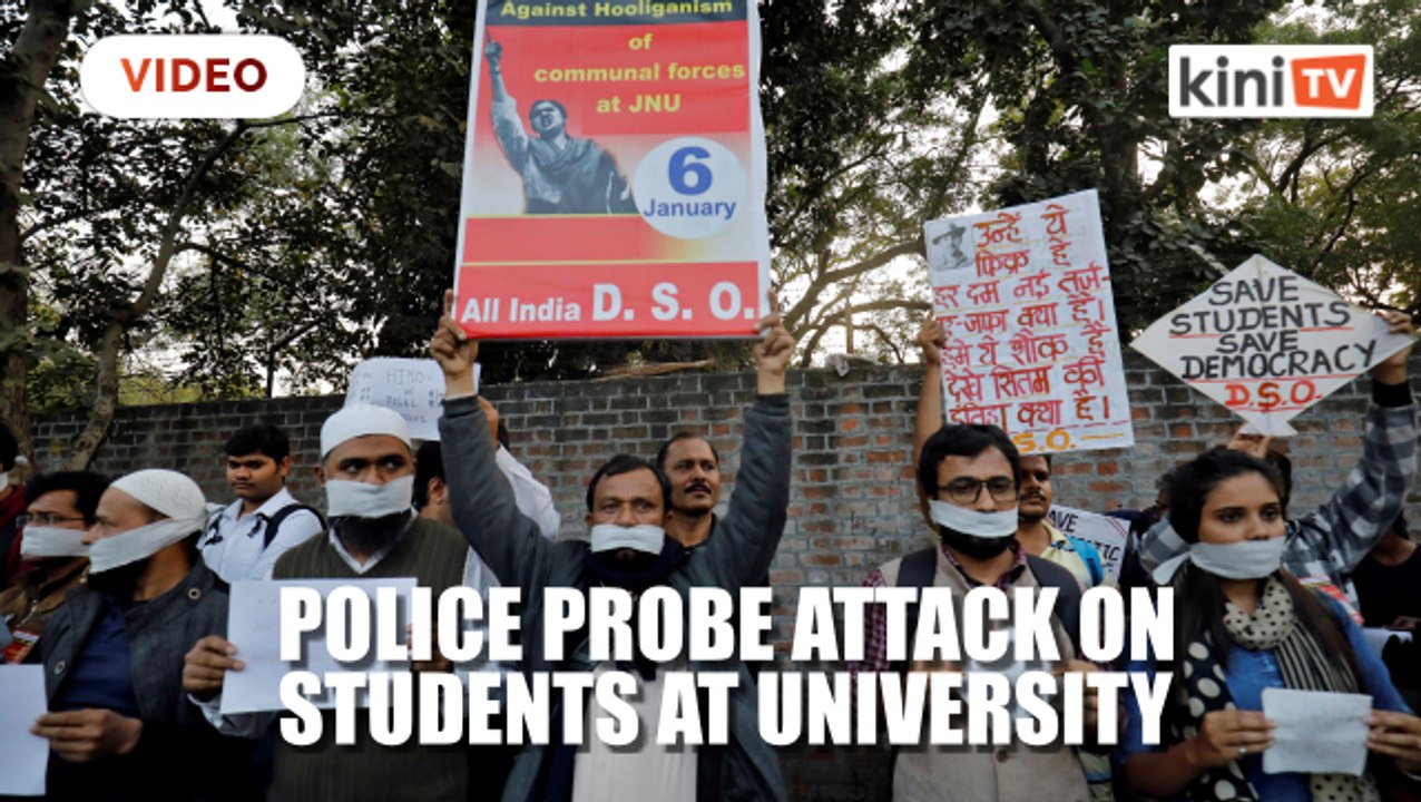 Facing criticism, Delhi police probe attack on students at elite university