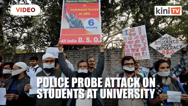 Facing criticism, Delhi police probe attack on students at elite university