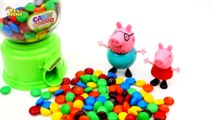 Peppa Pig Learn Colors with Rainbow Kinetic Sand MandMs Chocolate Dispenser Surprise Toys for Kids