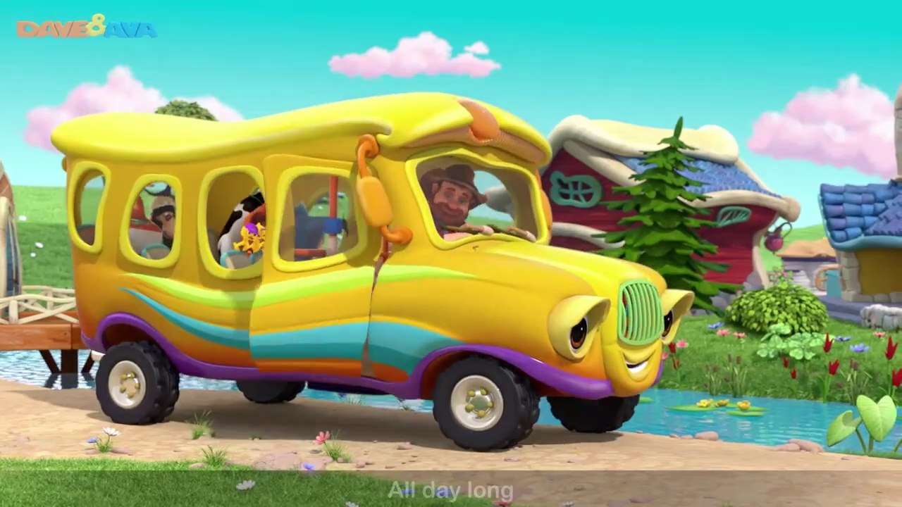 Wheels on the Bus – Animal Sounds Song | Nursery Rhymes and Baby Songs from Dave and Ava