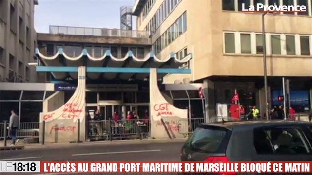 Grand port maritime de Marseille : action des personnels portuaires CGT devant le siège social