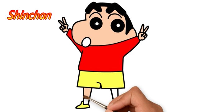 Learn easy way to draw #shinchan | coloring pages for kids | step by step method Drawing for kids | drawing and coloring tutorial