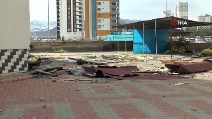 Kayseri’de Şiddetli Rüzgar Çatıları Uçurdu