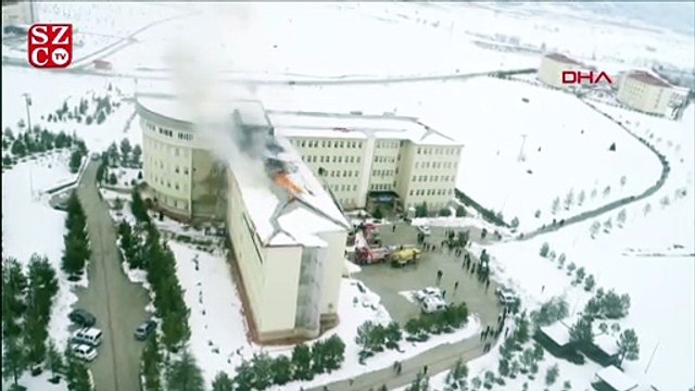 Üniversitede yangın çıktı Büyük panik yaşandı