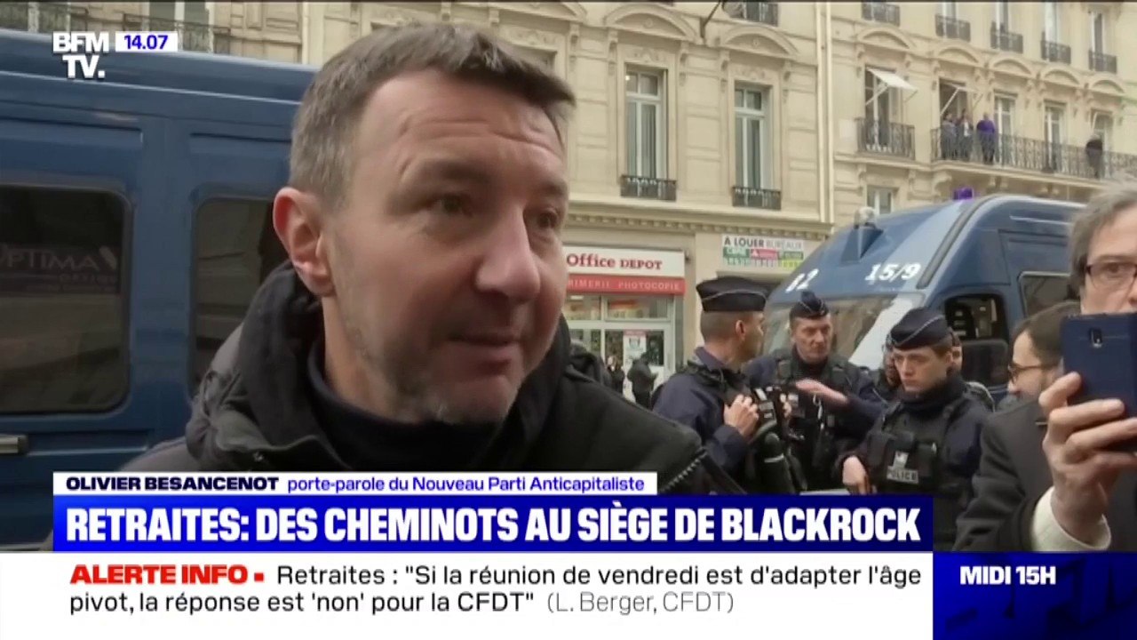 Pour Olivier Besancenot (NPA), la réforme des retraites c'est "ouvrir un marché juteux qu'attendent des fonds de pension comme BlackRock"