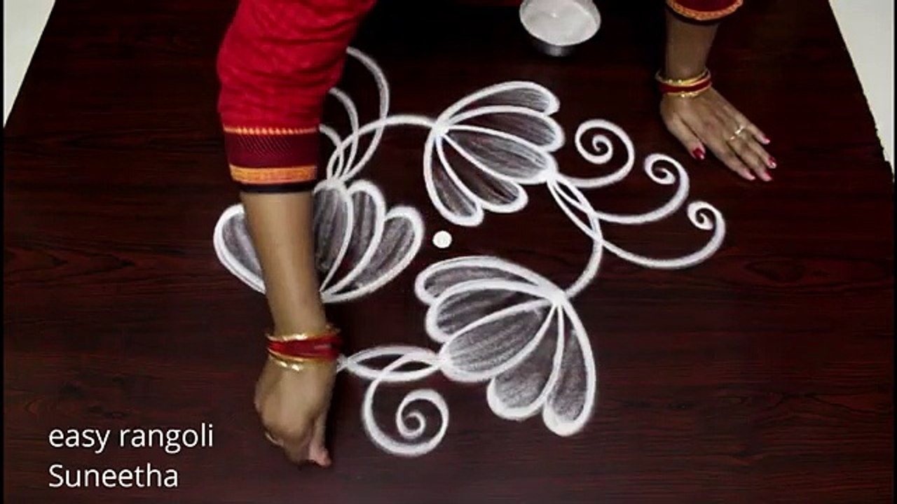 Beautiful Birds designs    Easy daily rangoli kolam    Latest designs with 3 dots