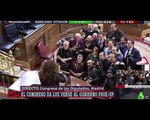 Ferreras adorna con música épica los gritos podemitas de 'Sí, se puede' de las bancadas socialista y comunista tras la pírrica victoria de Sánchez