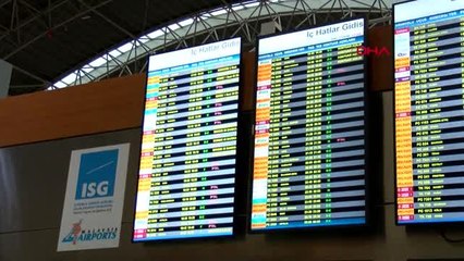 Sabiha gökçen havalimanı iç hatlarda check-in işlemleri başladı