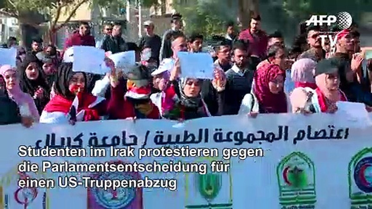 Irak: Studenten-Demo gegen US-Abzug