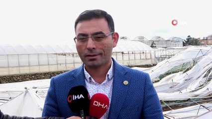 Alanya’da Şiddetli Rüzgar ve Hortum Seraları Yerle Bir Etti