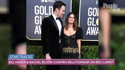 Bill Hader and Rachel Bilson Confirm Relationship by Walking Golden Globes Red Carpet Together