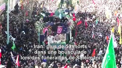 Des Iraniens blessés dans une bousculade aux funérailles de Soleimani transportés à l'hôpital