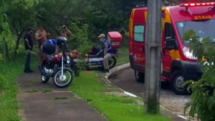 Motociclista fica ferido ao sofrer queda na Rua Bom Jesus; Siate foi acionado