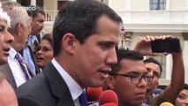 Entre golpes y empujones Guaidó y diputados llegaron al Hemiciclo