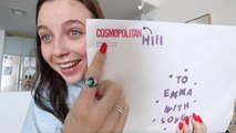 COVER REVEAL: Emma Chamberlain Sees Her COSMO COVER for the First Time!  (And, Are Those Tears?!)