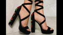 Latest Embroidery High Heels Shoes/Very Cute And Stylish High Heels For Girls/2020 Embroidery Sandals Designs