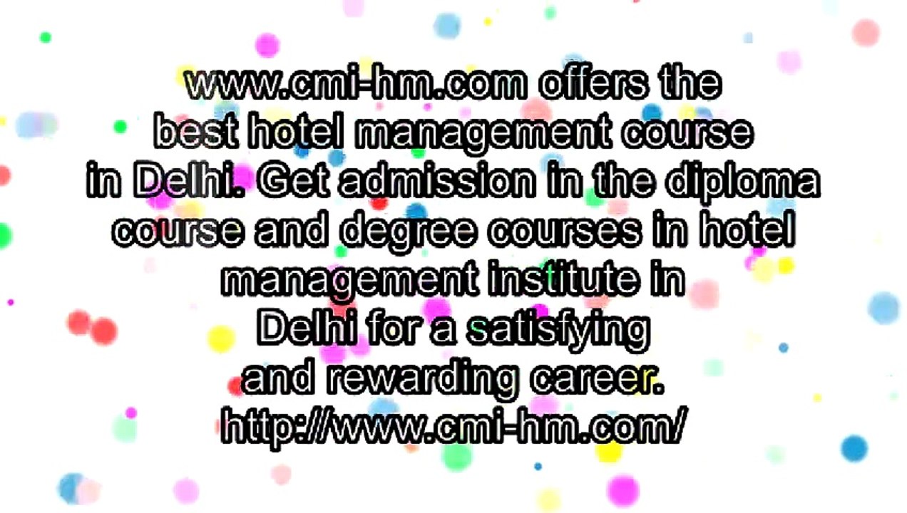 Hotel management Institute in Delhi