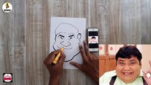 How to draw Dr. Hansraj Hathi Caricature from tarak mehta ka oolta chashma | Akils Art
