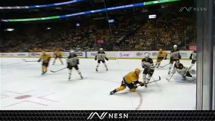 Tuukka Rask Comes Up With Remarkable Glove Save Vs. Predators On Tuesday