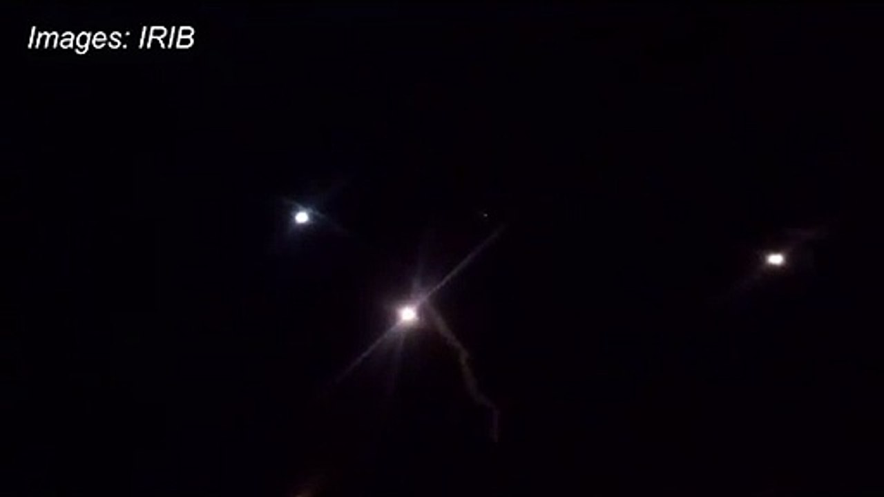 Iran TV footage reportedly shows rockets launched at airbase housing US troops in Iraq