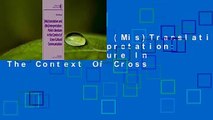 Full version  (Mis)Translation And (Mis)Interpretation: Polish Literature In The Context Of Cross